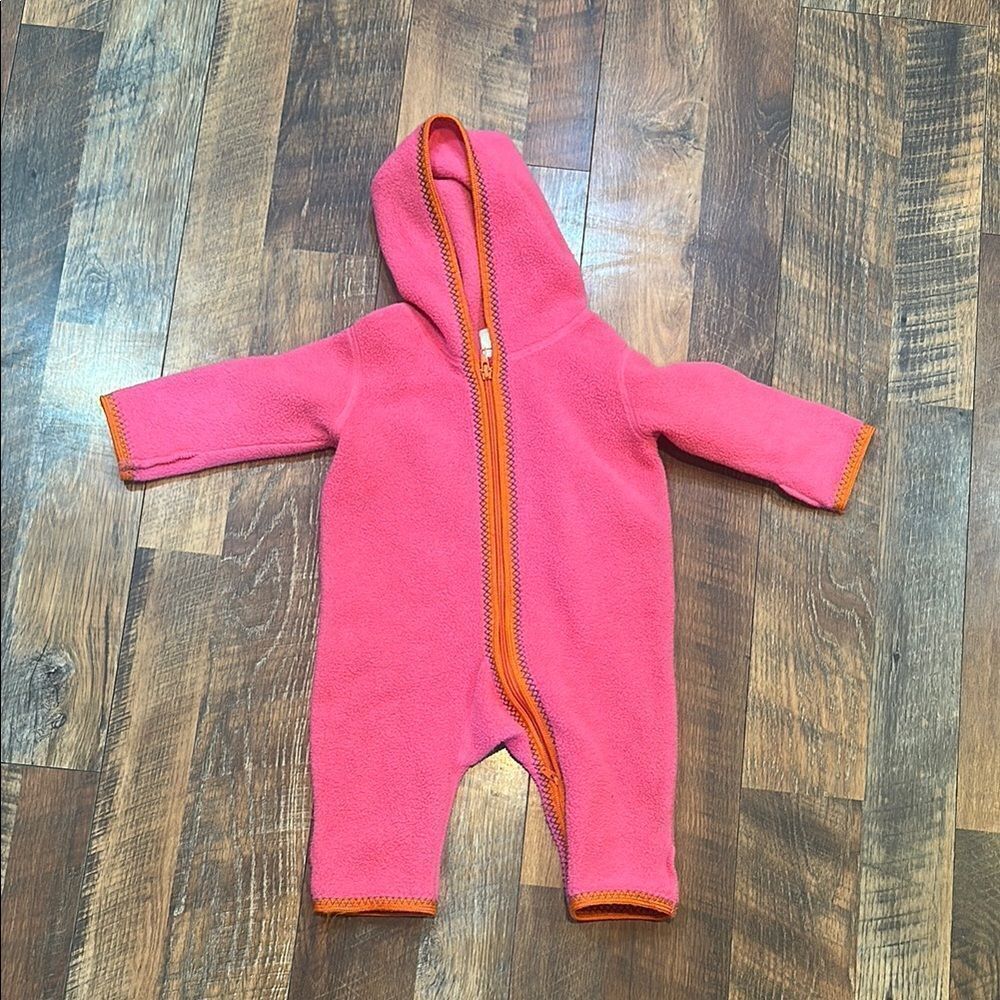 Hanna Andersson Cozy Pink Fleece Kids One Piece 60/3-6 mos (3700)